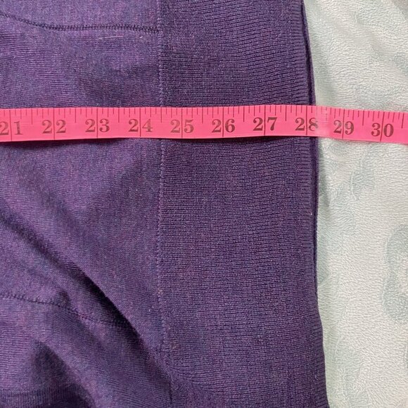Ellen Tracy Cardigan Womens S Extra Fine Merino Wool Purple Waterfall Open Front - Picture 6 of 8